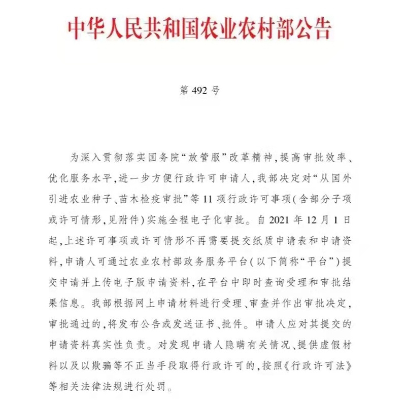12月1日起施行！農藥和肥料登記中的部分事項實施全程電子化審批(圖2)